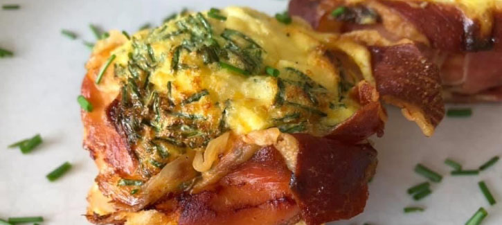 Omelett-Nestchen mit Parmaschinken