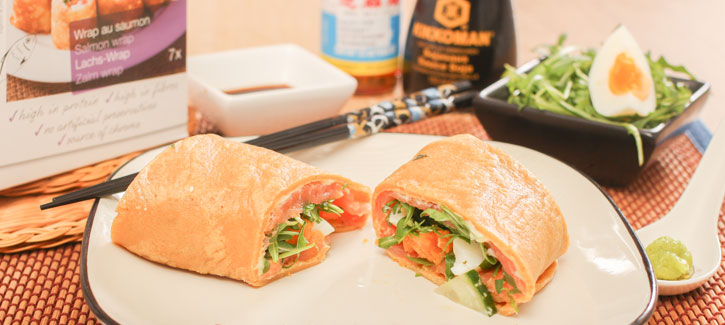 Östlicher Wrap mit Lachs