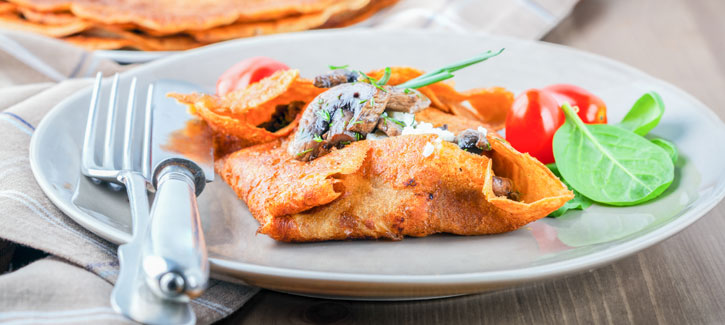 Herzhafte Galette mit Champignons