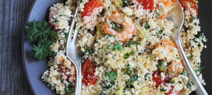 Couscous mit Knoblauchgarnelen