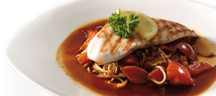 Tilapia mit Sojasprossen