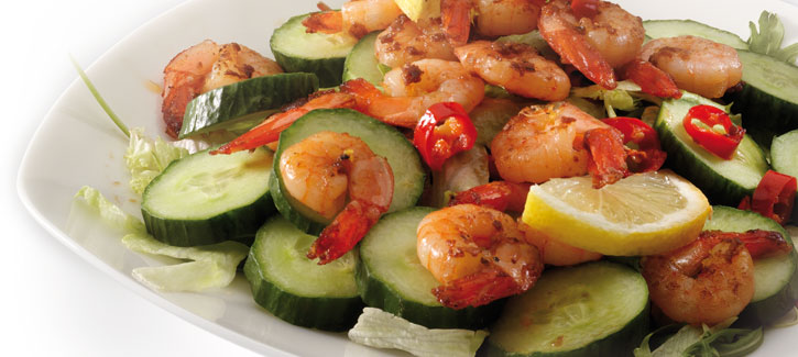 Würziger Scampi-Salat