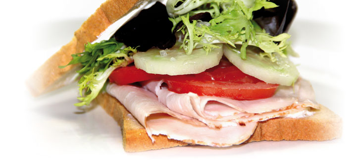 Toast mit Putenfilet