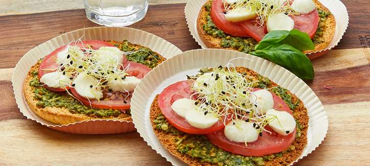 Mediterranes Brötchen Caprese