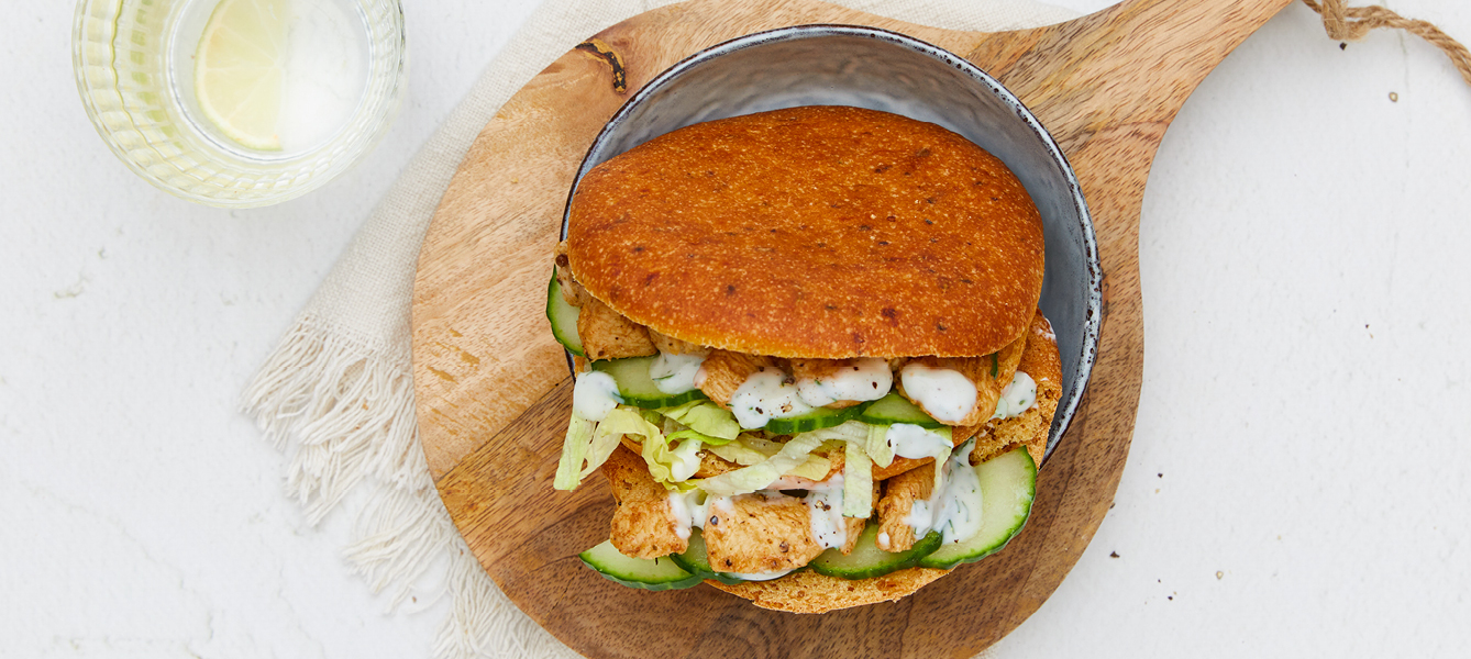 Pita mit Tandoori-Hähnchen