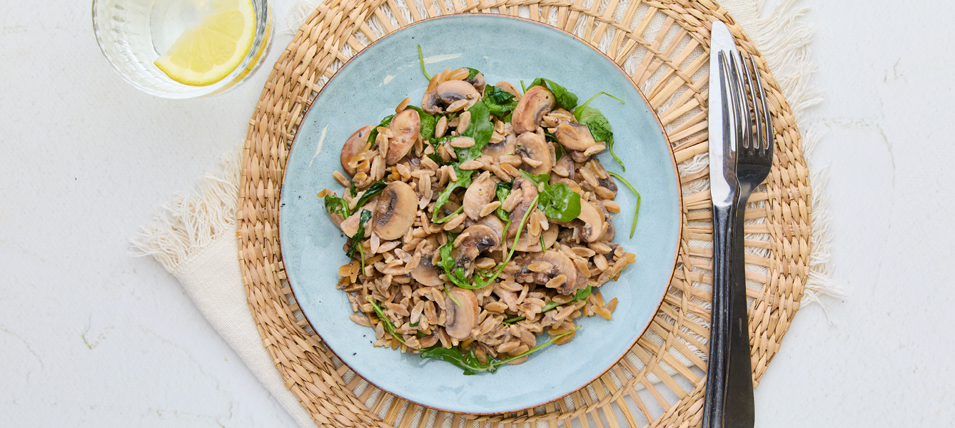 Risotto mit Trüffelchampignons und Rucola