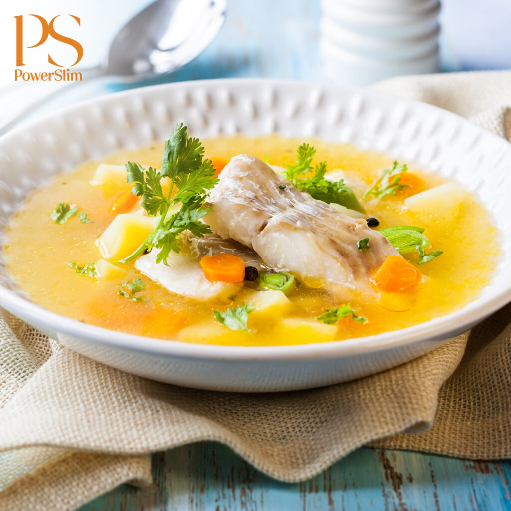 Fischsuppe mit Kabeljau