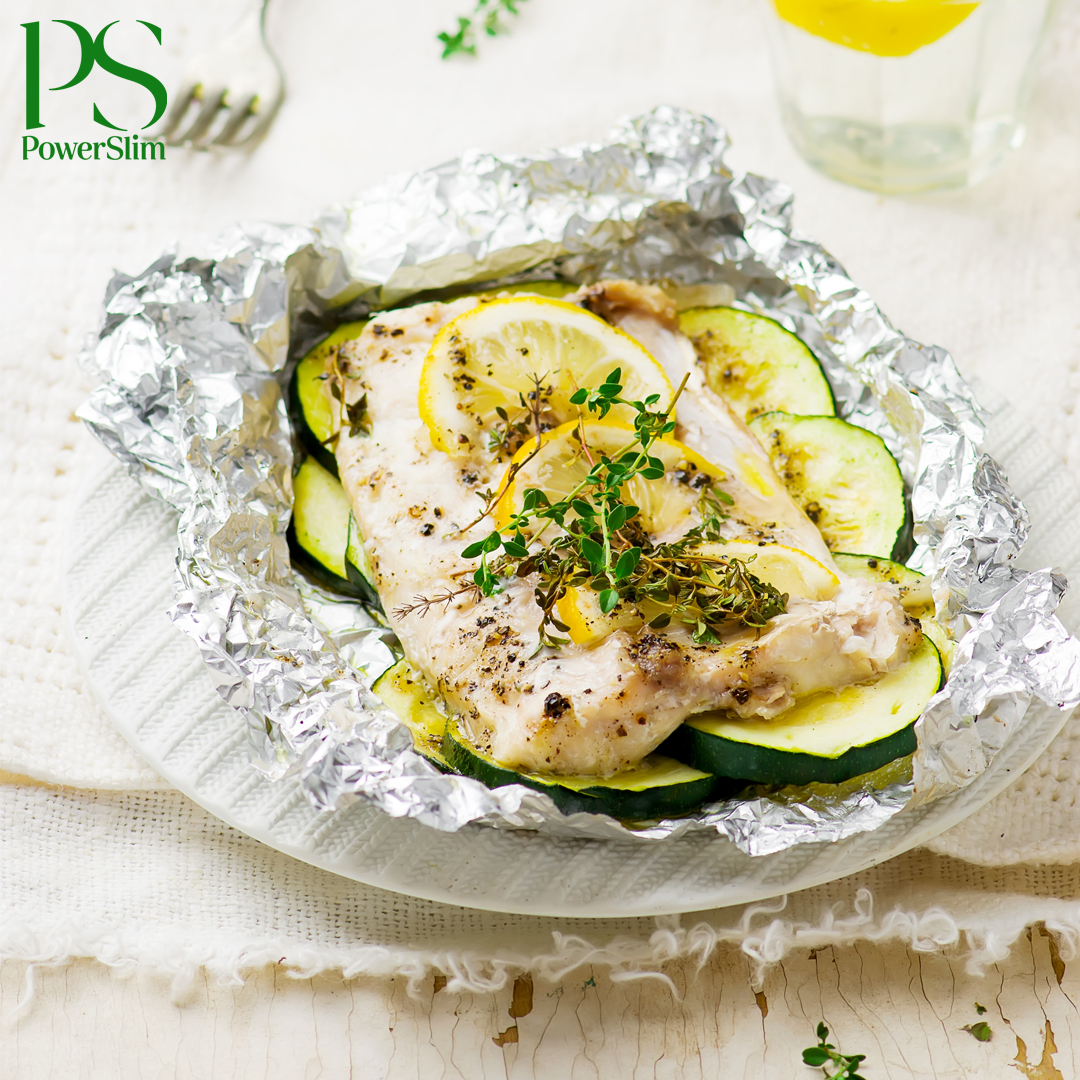 Fischpäckchen mit Kabeljau und Zucchini