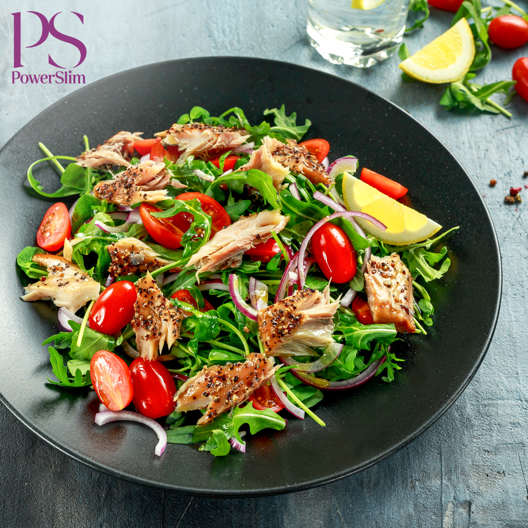Geräucherter Makrelensalat mit Senf-Dressing