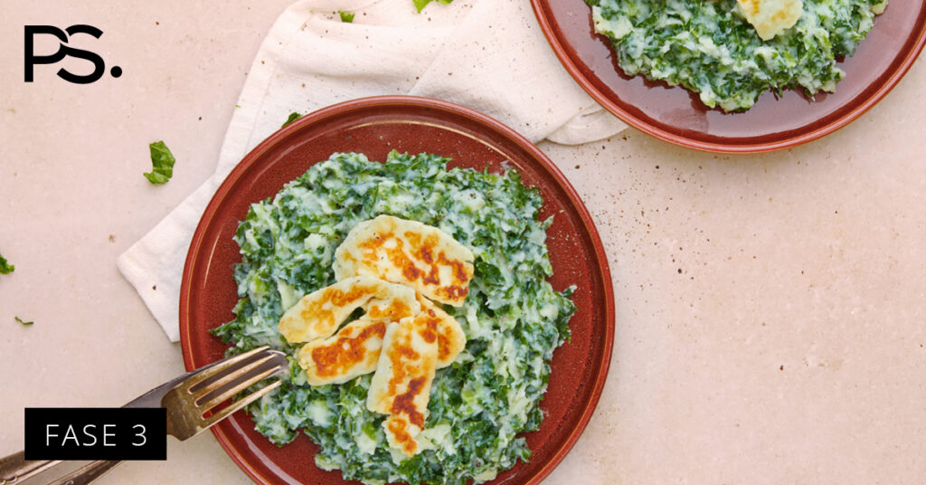 Grünkohl-Stampf mit Halloumi