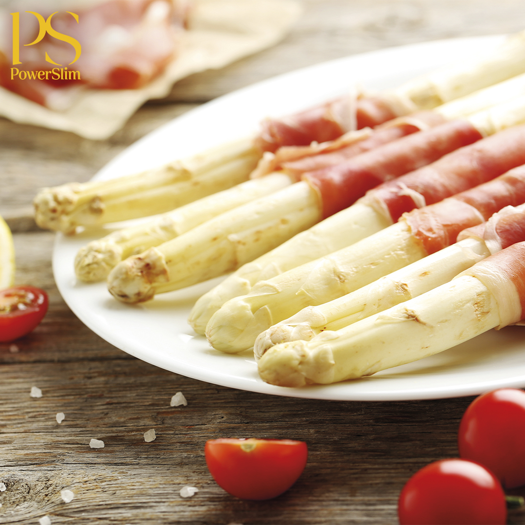 Spargel mit Schinken