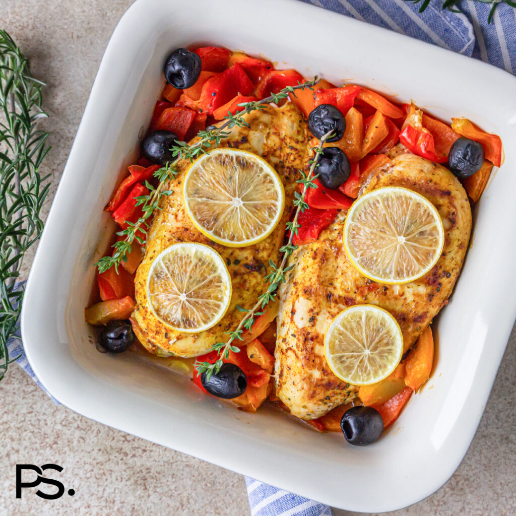 Traybake mit provenzalischem Hähnchenfilet und Paprika