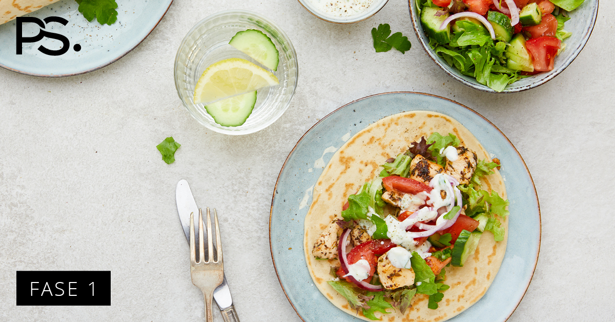 Griechischer Wrap mit Tzatziki