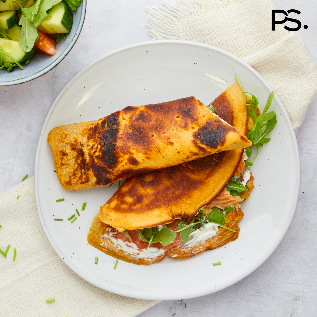 Wrap mit geräuchertem Lachs