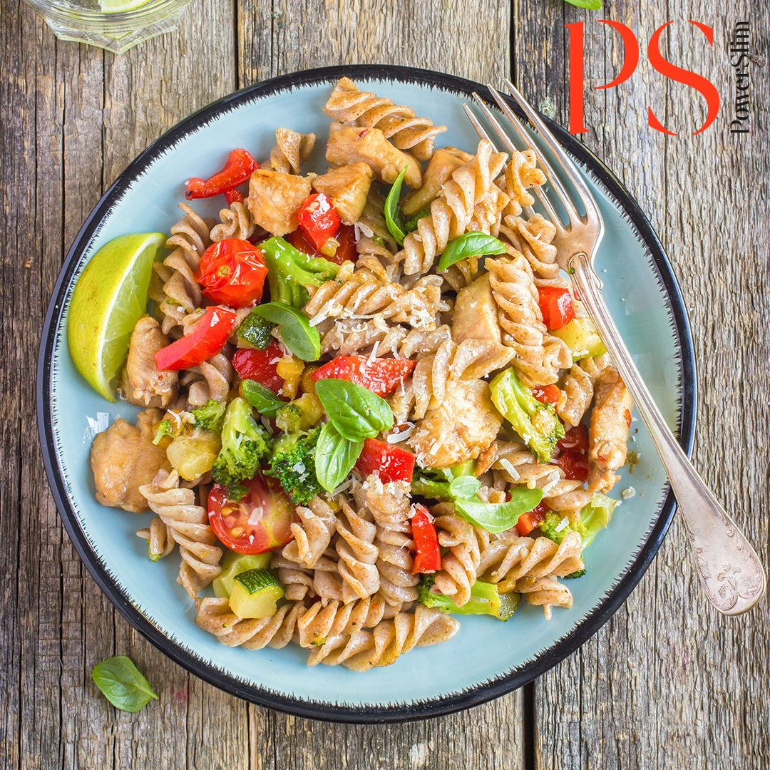 Fusilli mit Hähnchen und Gemüse