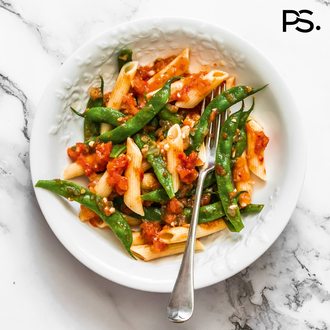 Pasta mit Schnittbohnen