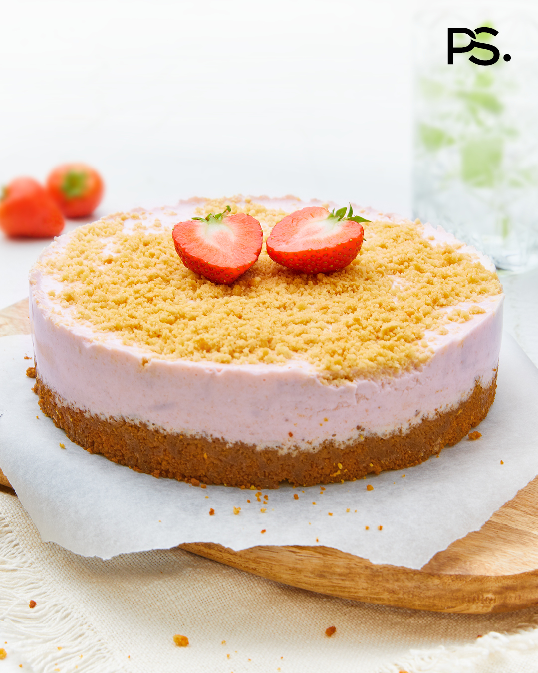 Vanille-Erdbeer-Cheesecake