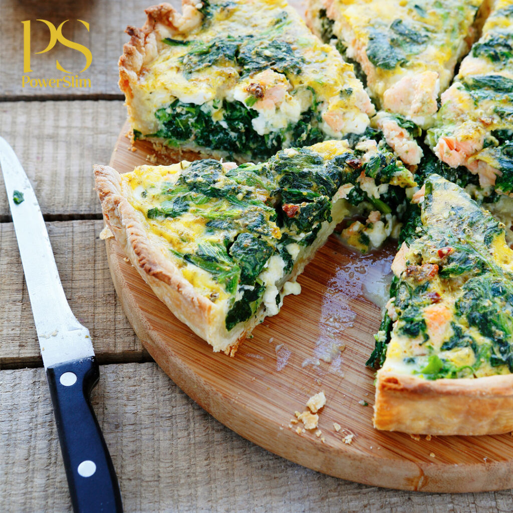 Quiche mit Spinat und Lachs