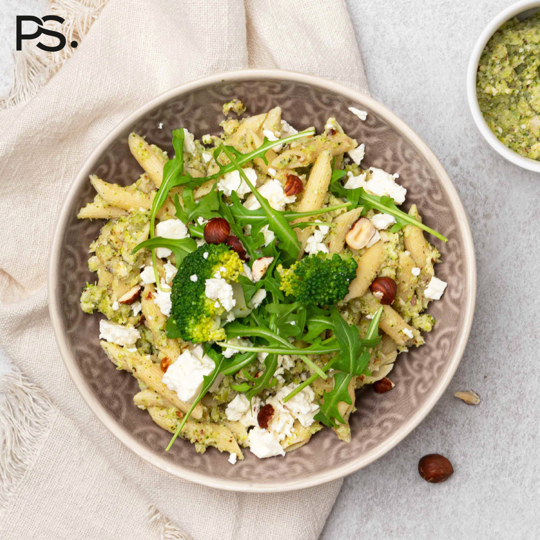 Penne mit Brokkoli-Nuss-Pesto