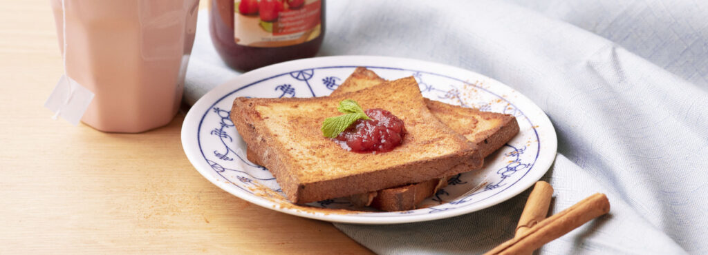 Arme Ritter mit Marmelade und Zimt
