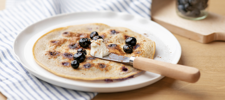 Pfannkuchen mit Heidelbeeren