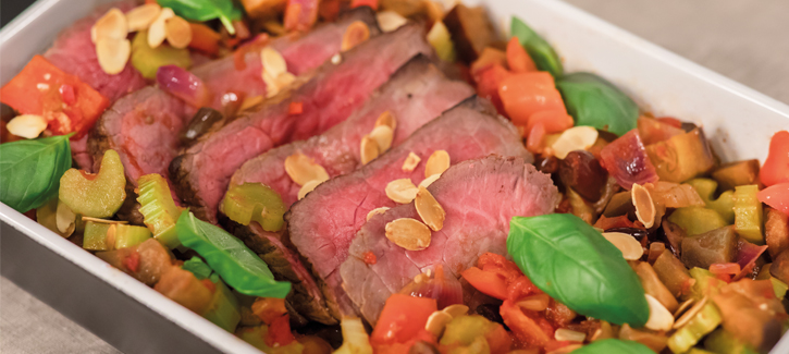 Sizilianisches Roastbeef mit Caponata