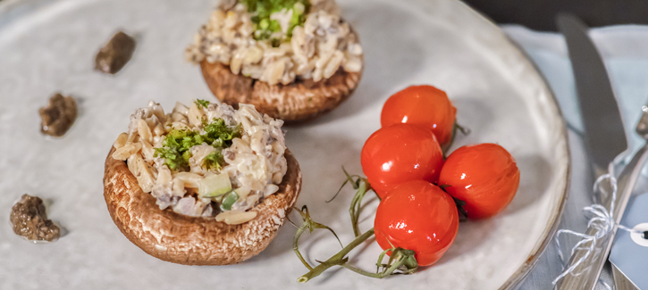 Gefüllter Portobello mit Trüffelrisotto