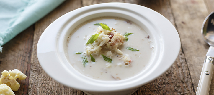 Blumenkohlsuppe mit Kabeljau