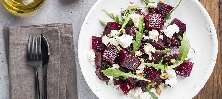 Rote-Bete-Salat mit Ziegenkäse und Vinaigrette